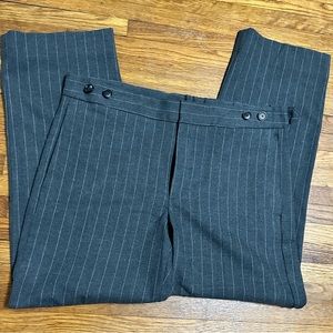 Banana Republic size 6 charcoal pinstripe ankle dress pants